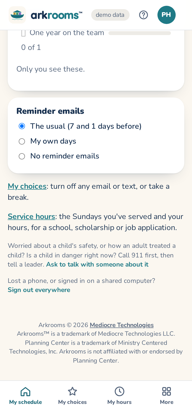 Ask to talk with someone about a safeguarding concern, from My schedule